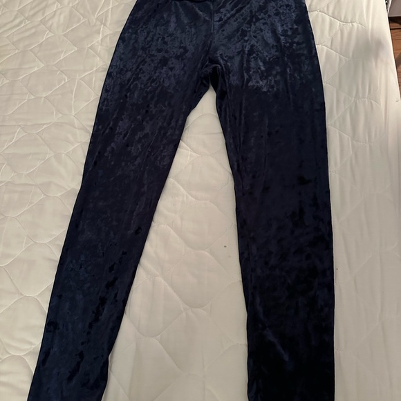 Thalia Sodi Navy crushed velvet pants size M - Picture 8 of 8